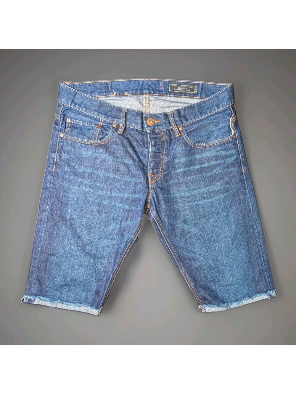 Edc Dragon Slim Fit Blue Jeans Shorts 34